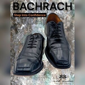 Bachrach Genuine Leather Sz 10.5 Black Dress Oxfords Derby Men Footwear Shoes